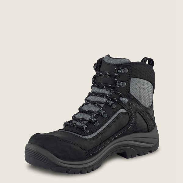 Red Wing Work Boots Trades - 6-inch Waterproof Safety Toe - Black/Grey - Womens QZE069573